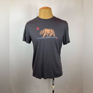 MARINE LAYER Surfing Bear Graphic T-shirt Short Sleeve Crew Neck Dk Grey Men’s M